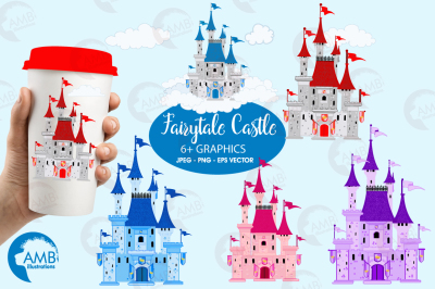 Fairytale Castle clipart, graphics, illustrations AMB-992