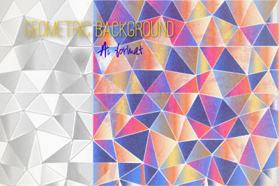 Watercolor triangles vector backgrounds