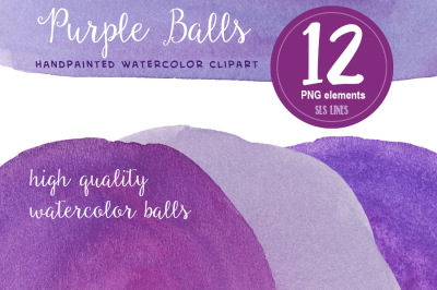Purple Watercolour Balls