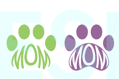 Mom - Paw print Designs - SVG DXF EPS