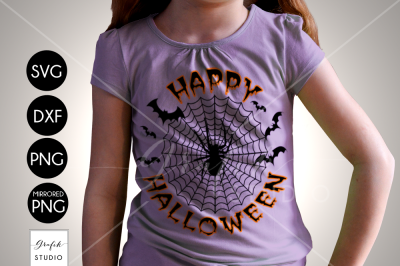 Happy Halloween SVG Cut File, DXF and PNG File