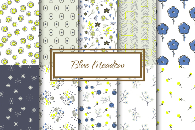 Blue Meadow Floral Patterns