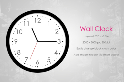Wall Clock Mockup v1