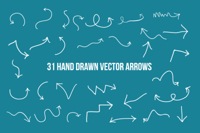31 Hand Drawn Arrows (Vector)