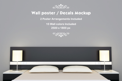Wall poster / decal Mockup