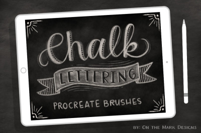 5 Chalk Lettering Procreate Brushes