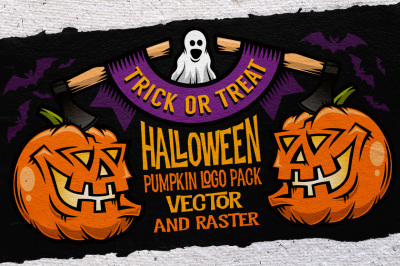 Halloween Pumking Logo Set