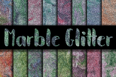 Marble Glitter Digital Paper Textures