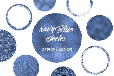 Navy Blue Circles Clip Art