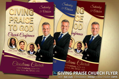 Giving Praise Church Flyer