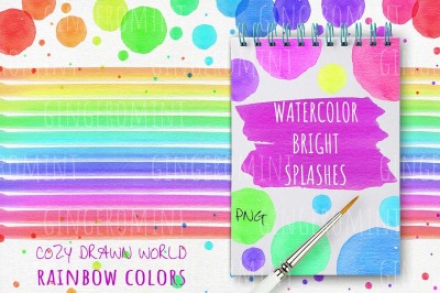 Watercolor Bright Splashes