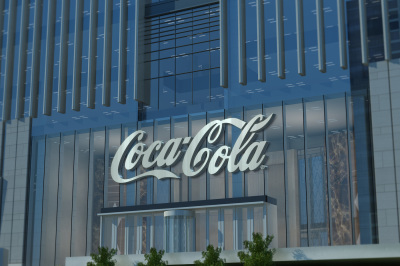 Facade Logo 3D MockUp - Building corporate