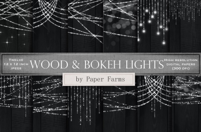 Silver lights on wood