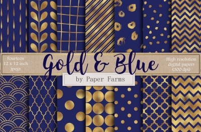 Gold and blue backgrounds 