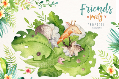 Friends party.Tropical collection II