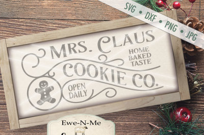 Mrs Claus Cookie Co SVG