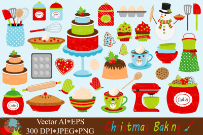 Christmas Baking Clipart - Vector