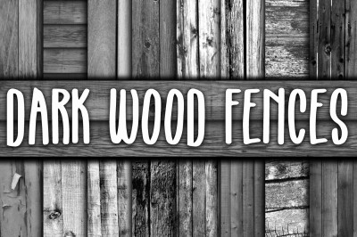 Dark Wood Fence Textures Digital Paper