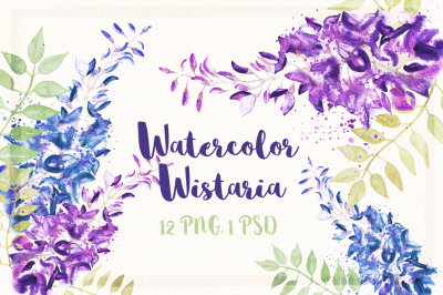 Watercolor Wisteria