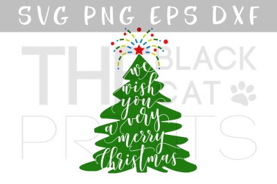 We wish you a very merry Christmas SVG DXF PNG EPS