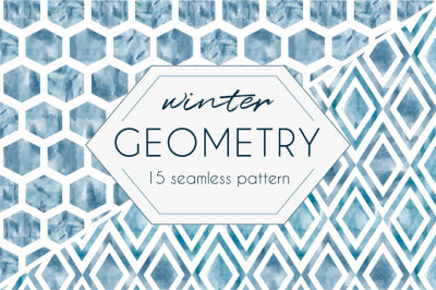 Winter GEOMETRY pattern set