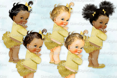 Little Ruffle Pants Vintage Baby Girl Set Gold Winter Sweater
