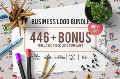 446 Business Logo Bundle - 99%+ OFF