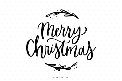 Download Merry Christmas Svg Hand Lettered Quote Free