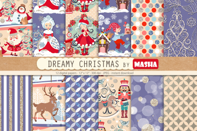 DREAMY CHRISTMAS digital papers