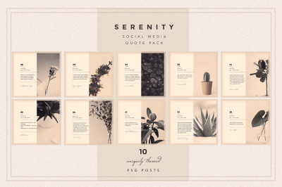 SERENITY Social Media Quote pack