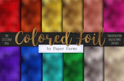 Colored foil backgrounds 