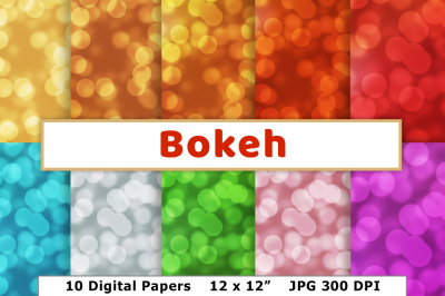 Bokeh Digital Paper, Gold Bokeh, Pink Bokeh, New Year's Background, Rose Gold Bokeh Pattern
