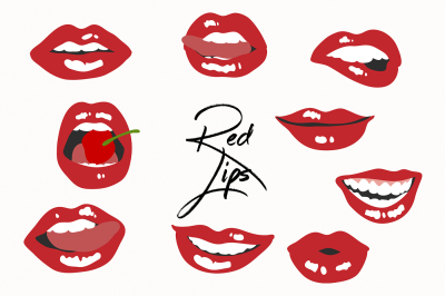 9 Red Hot Lips Graphics