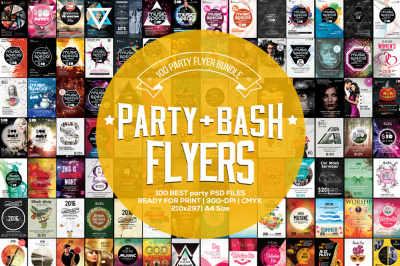100 Party & Bash Flyer Bundle