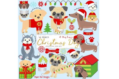 Christmas Dogs Clipart