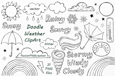 Doodle Weather Clipart