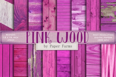 Pink wood digital paper 