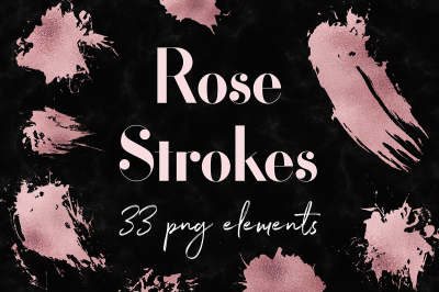 Rose Gold Smear Clipart