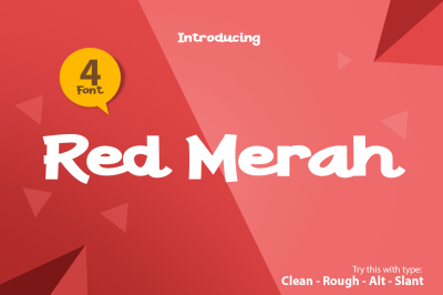 Red Merah 4 Font