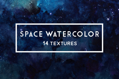 Space watercolor textures