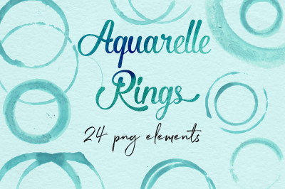 Aquarelle Rings, Mint Circles