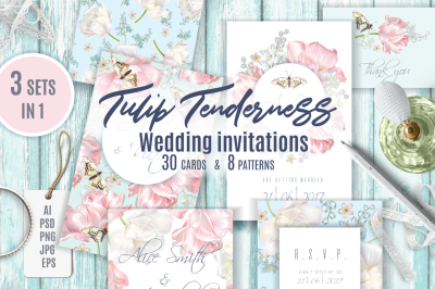 TULIP TENDERNESS|Wedding invitations