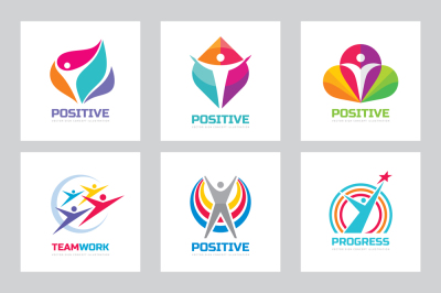 Positive Human Vector Logo Set