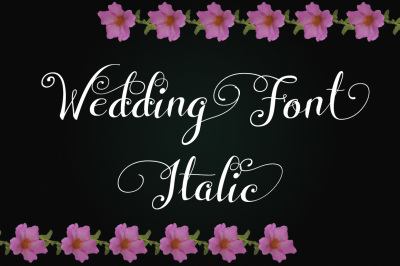 Wedding Font Italic