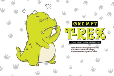 Grumpy T-Rex Stock Images & Patterns