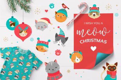 Cute Christmas Cats Bundle