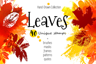 Stamped Leaves Set