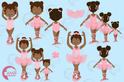 Ballerina sisters clipart, graphics, illustrations AMB-2264