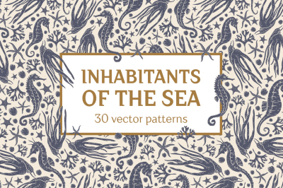 Inhabitants of the sea patterns