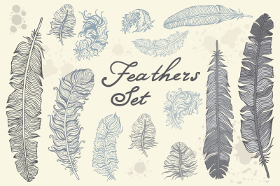 Feathers set